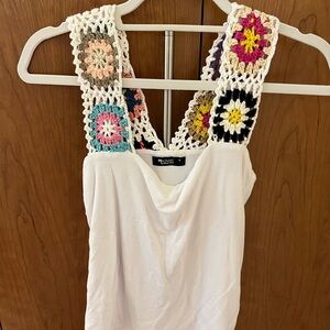 Michael Lauren Crochet Straps Tank M